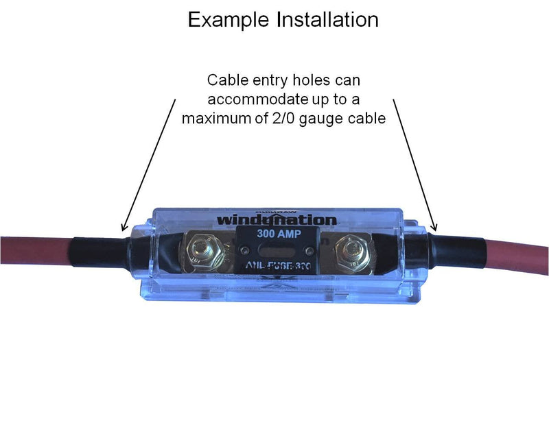 WindyNation ANL Fuse Holder + ANL Fuse (2pcs 300A Fuse) 2pcs 300A Fuse