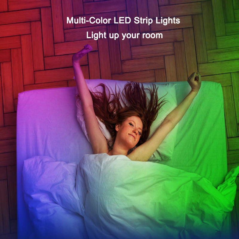 [AUSTRALIA] - Bathebright led Strip Lights 16.4ft, RGB Color Changing for Bedroom, Room, Kitchen, Ceiling with 44 Keys Remote Control 
