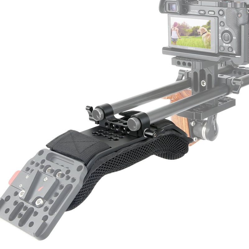 NICEYRIG Steady Shoulder Mount/Shoulder Pad for Video Camcorder Camera DV/DC Support System DSLR Rig (15mm Railblock)
