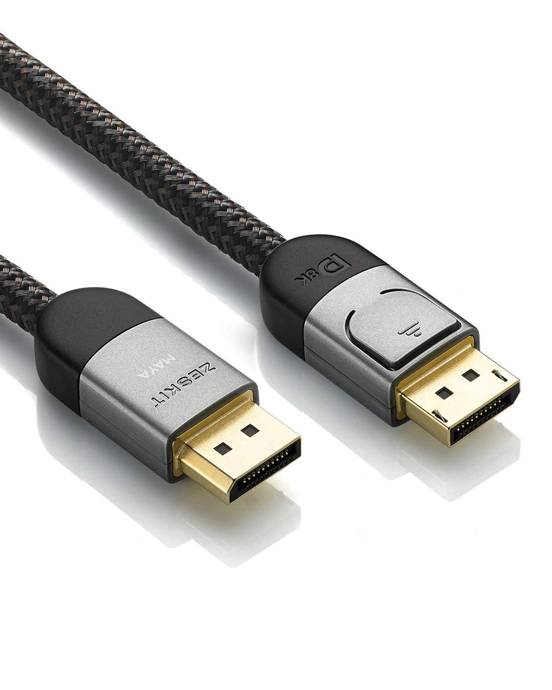 [AUSTRALIA] - Zeskit Maya Certified DP 1.4 Cable, 4K 120Hz 8K 60Hz 1440p 144Hz 240Hz HDR 32.4Gpbs HBR3 (3ft, Braided Jacket) 3ft 