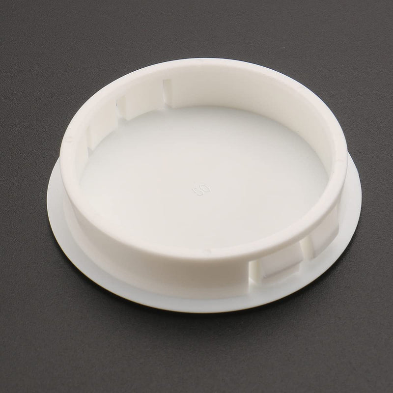 Baomain Plastic Locking Hole Plugs Panel Hole Diameter 2" (50mm) White HP-50 Pack of 25