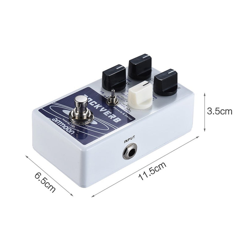 [AUSTRALIA] - ammoon Reverb & Delay Guitar Effect Pedal 7 Reverb Effects + 7 Delay Effects With Tap Tempo Function True Bypass 1 