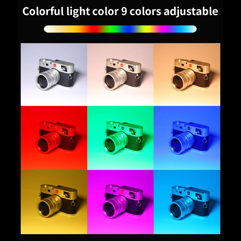 VIJIM RGB Video Light Pocket On-Camera Mini Creative Vlog Light with Tripod, Super Bright Adjustable, Photography Fill Light Handy Pocket Light for DSLR/Camera/Smartphone, w Smartphone Clamp