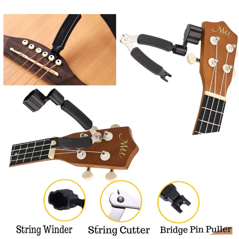 Hidear Guitar Repairing Maintenance Tool Kit Includes String Organizer String Action Ruler Gauge Measuring Tool Hex Wrench Set Files for Guitar Ukulele Bass Mandolin Banjo