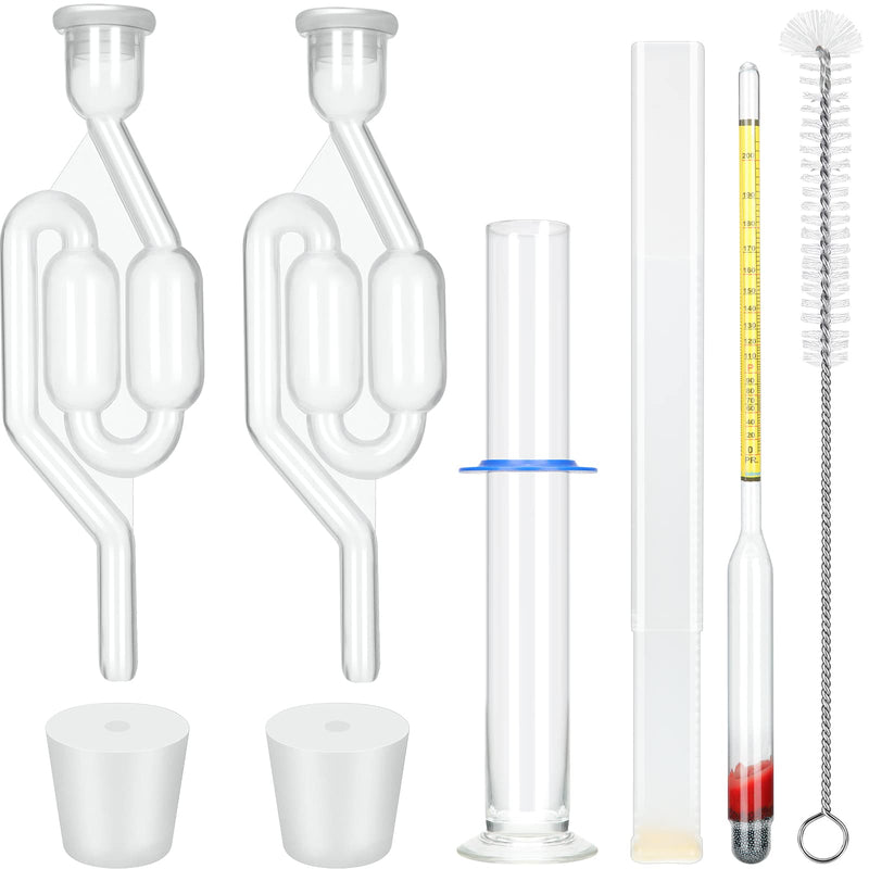 [AUSTRALIA] - Hydrometer Alcohol Meter Test Kit Hydrometer Alcohol 0-200 Proof Digital Hydrometer Alcohol with 1 Glass Cylinder, 1 Brush and 2 Airlock for Proofing Distilled, Alcohol Content Tester 