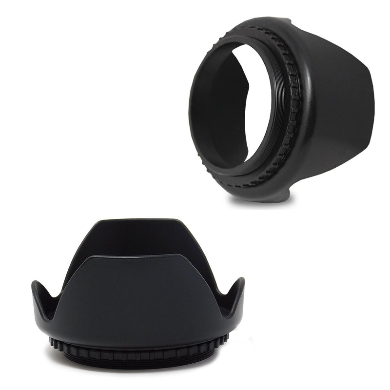 58mm Lens Hood Kit with 58mm Hard Lens Hood + 58mm Soft Lens Hood for Canon Cameras Including Canon Rebel T7 T6 T5 T3 T7i T6i T6s T5i T4i SL3 SL2 SL1, Canon EOS 7D/7D Mark II 70D 77D 90D DSLR Cameras