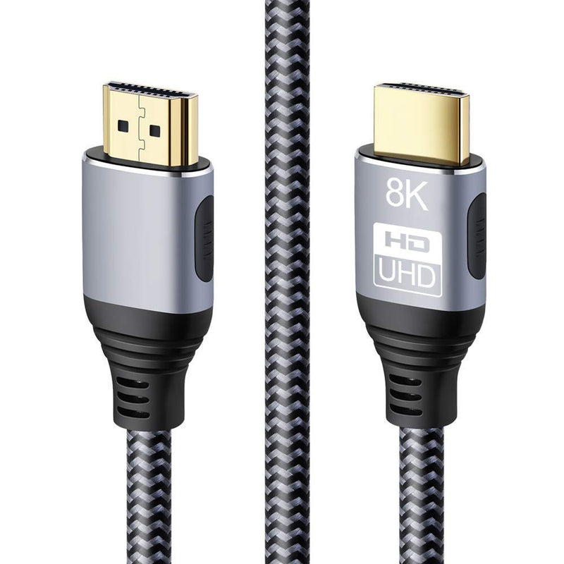 CABLEDECONN 8K HDMI UHD 8K High Speed 48Gbps 8K@60Hz 4K@120Hz HDCP2.2 4:4:4 HDR 3D ARC HDMI Cable Compatible with HDMI Laptops PS5 Xbox HDTVs Projectors 1m HDMI 8K Cable