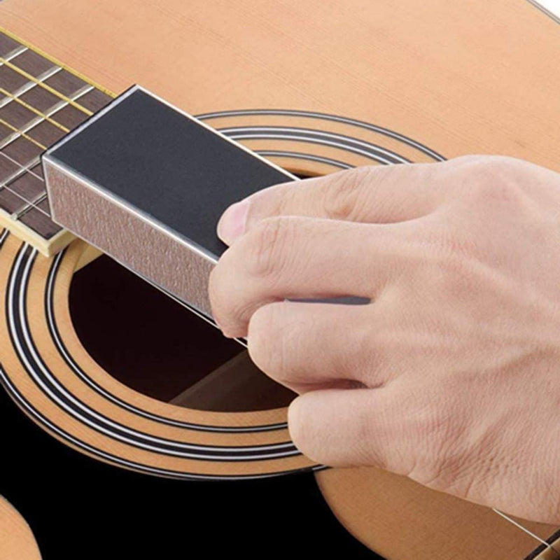 Guitar Fret Sanding Beam Leveler Guitar Fret Leveler File Sanding Luthier Tool with Self-adhesive Sandpaper and 2 Pcs Fretboard Guard Protector for Guitar Bass Setup