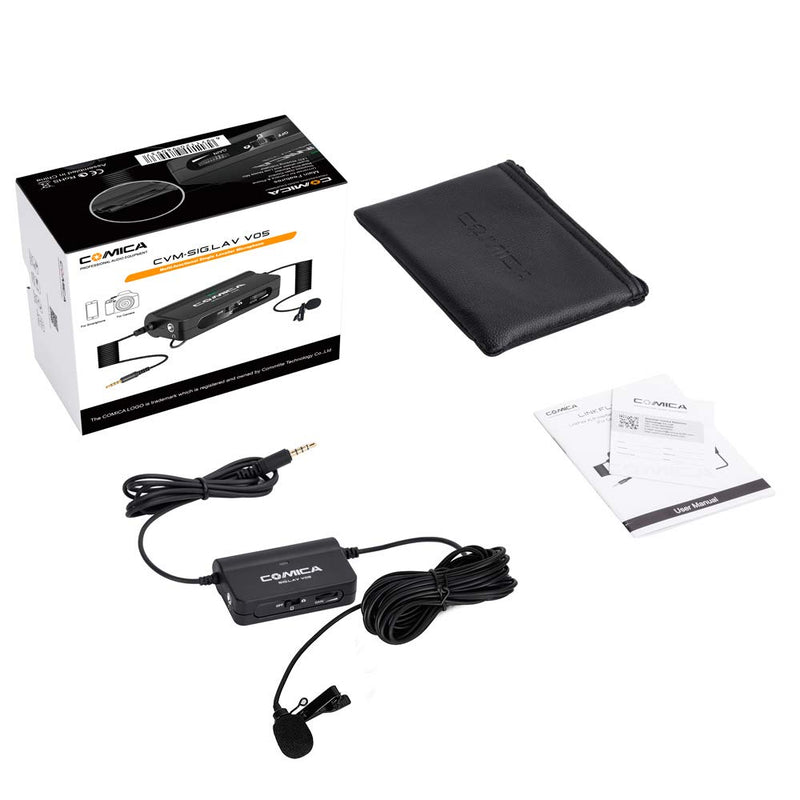 [AUSTRALIA] - Comica CVM-SIG.LAV V05 Omnidirectional Lavalier Lapel Microphone with Real-time Monitoring, Clip-on 3.5mm Microphone for Phone/PC/DSLR, use for Live-Streaming, YouTube Vlogger Podcast, Online Course CVM-SIG.LAV V05 3.5MM 