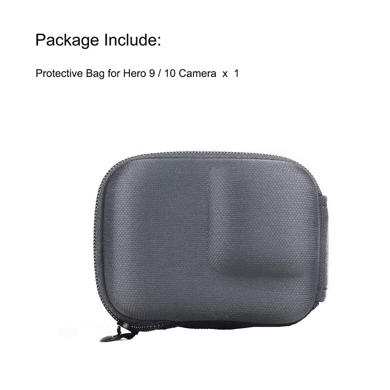 SOONSUN Portable Hard Carrying Case Bag for GoPro Hero 10 9 Black, Mini Semi-rigid Shell Protective Case Bag for GoPro HERO10 HERO9 Black Camera For Hero 10 9 Black Camera