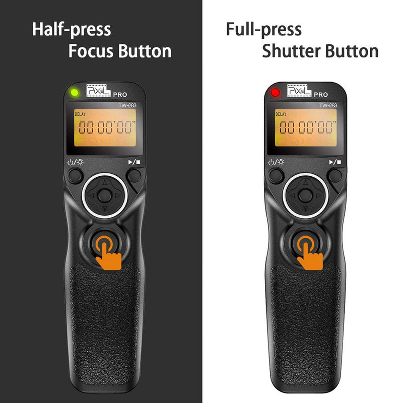 Pixel Wireless remote Timer Shutter Release Remote Control TW-283/S1 FSK 2.4GHz LCD Compatible for Sony A560, A580, A290, A390, A450, A33, A500, A550, A850, A900, A350, A300,A200, A700 TW-283S1 Compatible for Sony