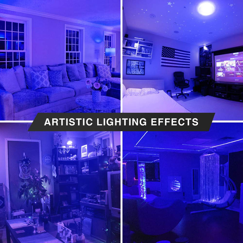 2 Pack BlueX LED A19 Light Bulb - 9W (60Watt Equivalent) - E26 Base Blue LED Blue Bulb, Party Decoration, Porch, Home Lighting, Holiday Lighting, Decorative Illumination (Blue)