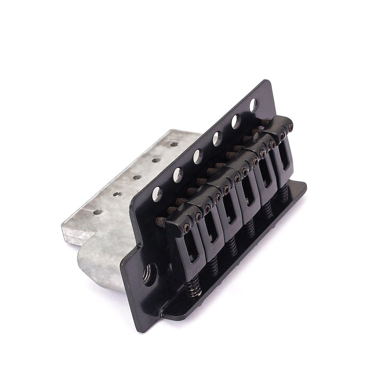 Alnicov A Set of Left handed Flat Saddle Single Tremolo Bridge System for 6 String Electric Guitar Parts Black