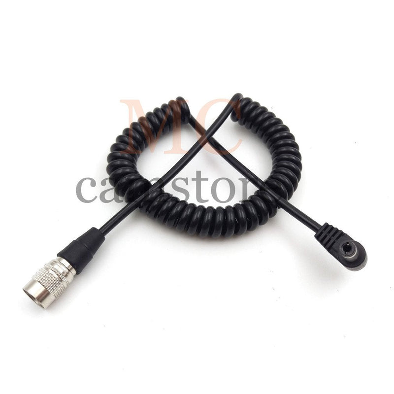 MCCAMSTORE DC2.5 5.5/2.5 to 4pin Male Plug Power Coiled Cable for Sound Devices Zaxcom F8/664/688