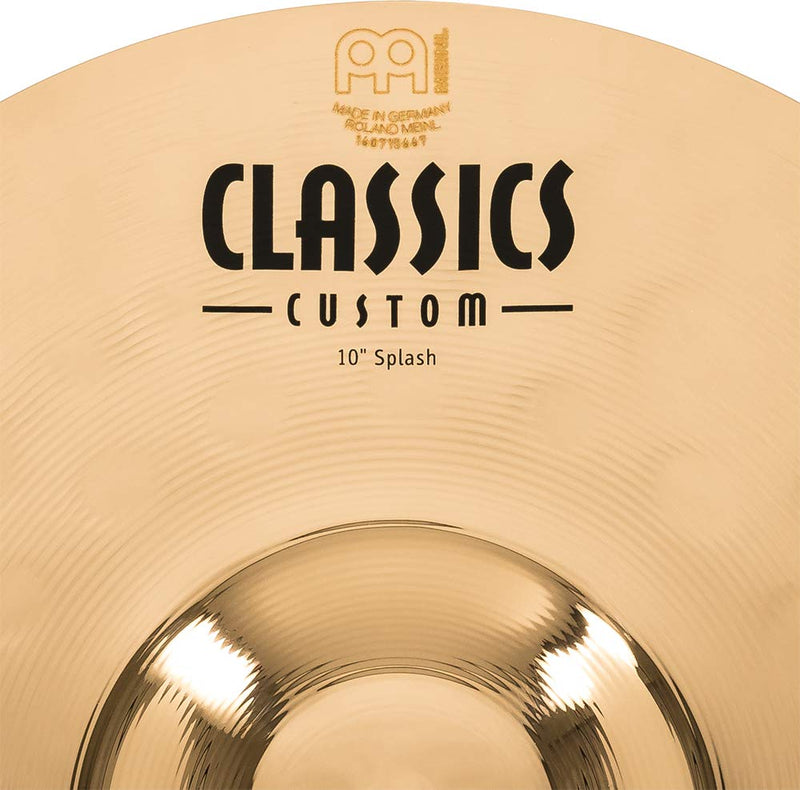 Meinl 10" Splash Cymbal - Classics Custom Brilliant - Made In Germany, 2-YEAR WARRANTY (CC10S-B)