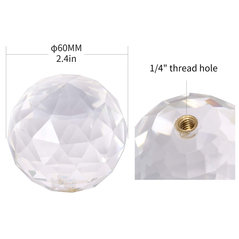 Meking Photography Crystal Light Prism Ball with Mini Tripod, Optical Glass Prism for Camera Photo Accessories, Rainbow Maker and Teaching Light Spectrum Physics Clear-ball