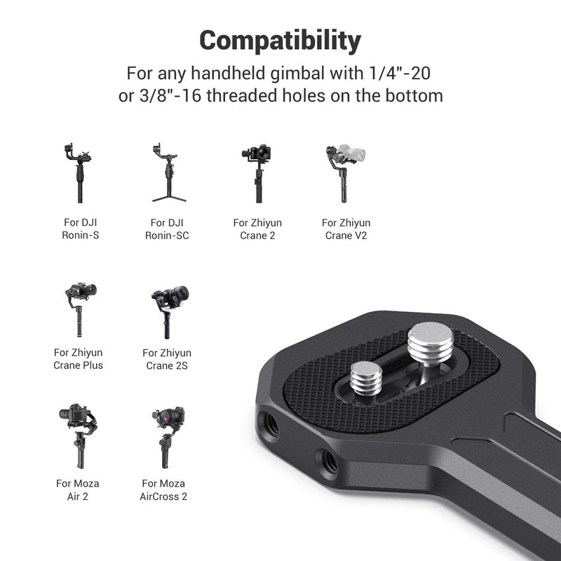 SMALLRIG Aluminum Side Handle Compatible with DJI Ronin-S/SC & ZHIYUN Crane 2S/2/V2 & MOZA Air 2/AirCorss 2 Gimbals - 2786