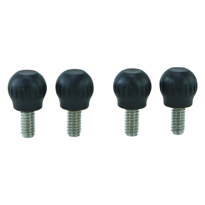 Cam Caddie® Scorpion EX Cheese Plate Hardware W/ Non Slip Rubber Coated Feet (4 Pack) of Replacement ¼” – 20 Threaded Screws / Connectors / Adaptors for Tripod Mount / Cheese Plate (Black) Replacement Hardware/Screws