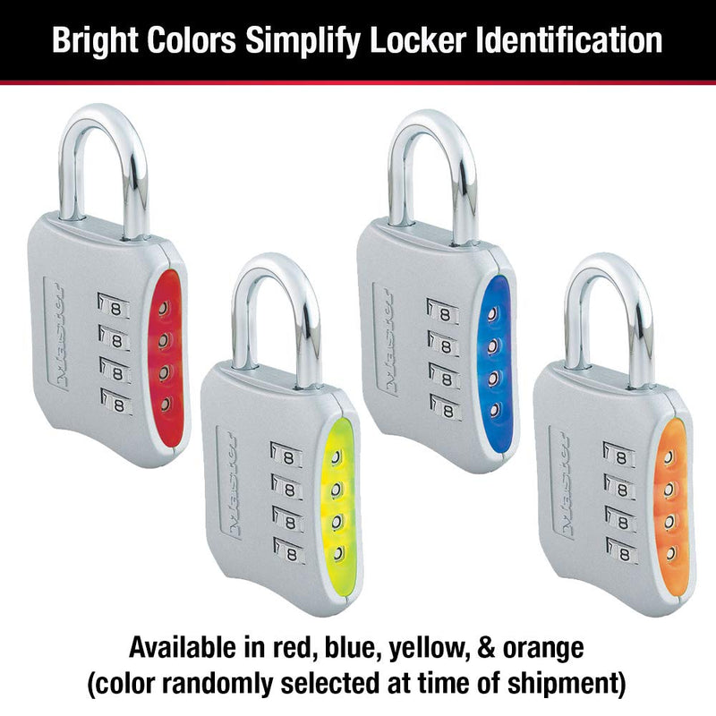Master Lock 653D Locker Lock Set Your Own Combination Padlock, 1 Pack, Colors May Vary