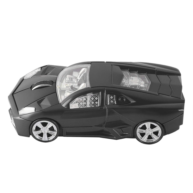 CHUYI Cool Sports 3D Car Shape 2.4Ghz Wireless Optical Mouse 3 Button 1600DPI Cordless Office School Home Travel Mice with USB Receiver for PC Laptop Computer Gift (Black-1 Pack) Black