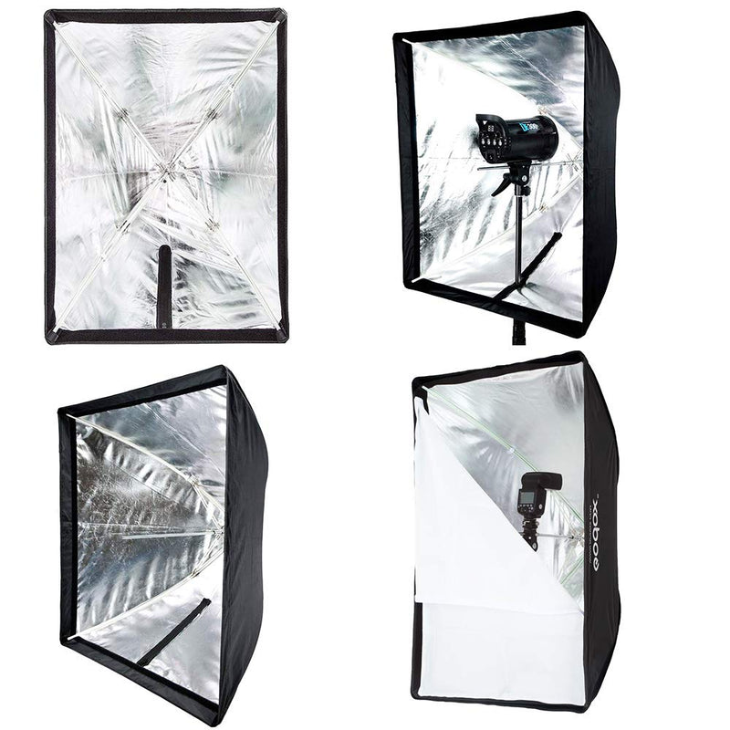 GODOX 24" x 35"/ 60cm x 90cm Umbrella Rectangle Portable Softbox Reflector for Studio Photography Speedlite Flash