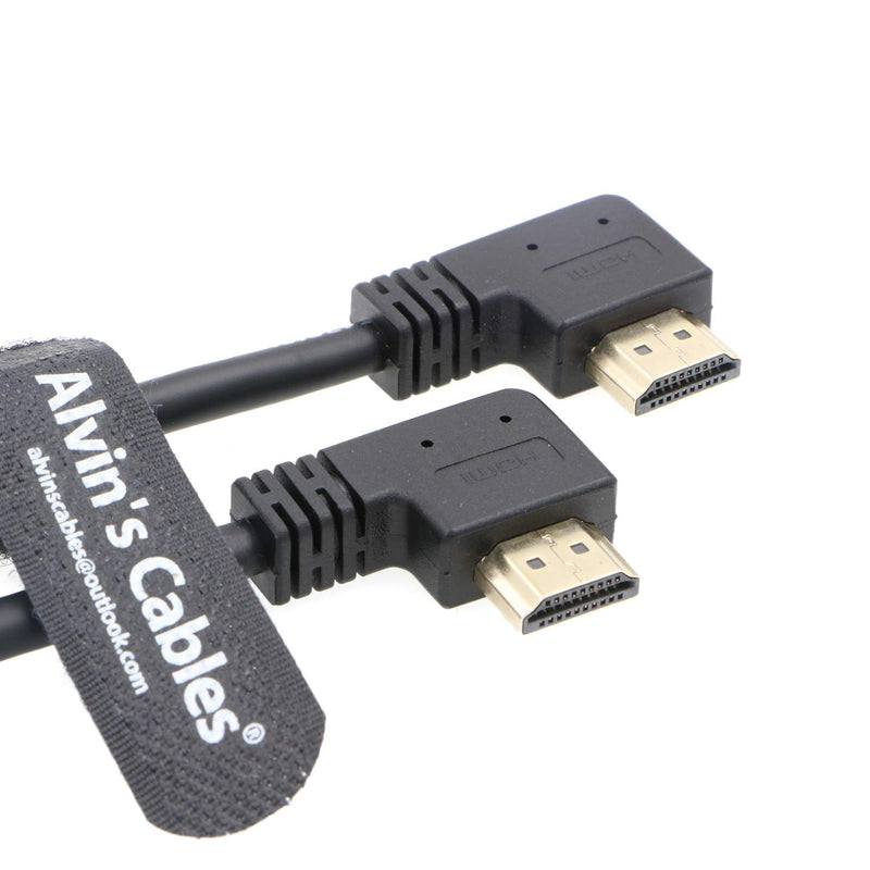 [AUSTRALIA] - Alvin's Cables Z Cam E2 L Shape 4K 60P HDMI Cable Right Angle to Right Angle High Speed HDMI Cord for Atomos Shinobi Ninja V Monitor and Portkeys BM5 19.7in/50cm Right Angle to Right Angle Upgrade 19.7 inches 