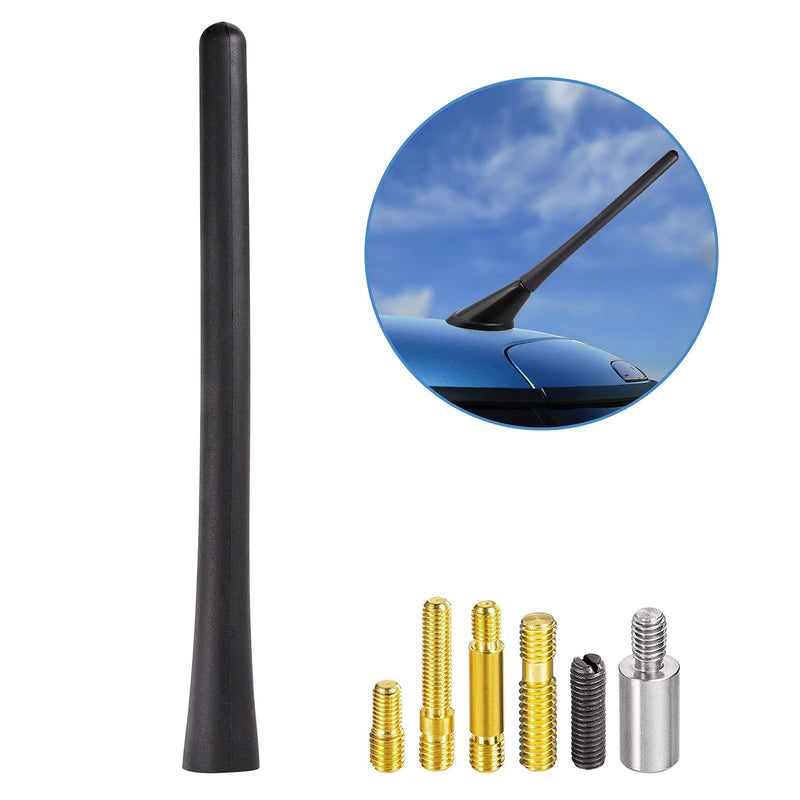 Bingfu Universal Vehicle Roof Mount Antenna Mast 6.3 inch Rubber Car Antenna Replacement Compatible with Toyota Honda Nissan Mazda Ford Chevy Chevrolet GM Dodge Jeep VW Audi Mini Cars