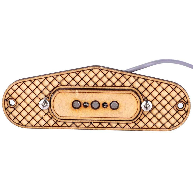 MAGT Guitar Pickup Cigar Box Guitar Kit, 3 String / 3 Pole Guitar Pickup Maple Wood Humbucker Pickup with 6.35mm Jack for Cigar Box Guitar