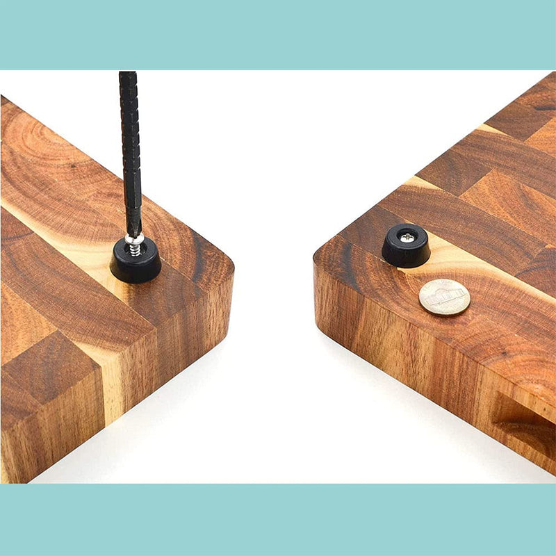 1.02" Medium Hard Rubber Bumper Feet with Stainless Washer and Screws, Soft, Non Slip, Non Marking, Fine Grips for Appliances, Furniture, Electronics （12 Pack）