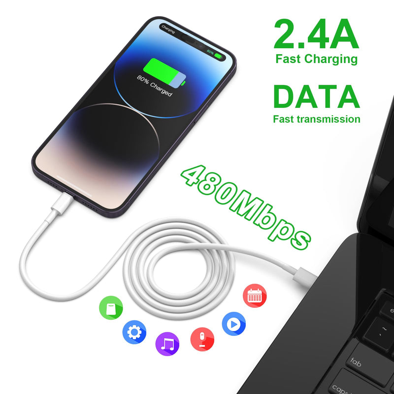 5 Pack USB C to Lightning Cable [Apple MFi Certified] 6FT iPhone Charger Fast Charging Type c to Lightning Cable iPhone Fast Charger Power Delivery for iPhone 14 13 12 11 Pro Max Xr Xs X 8 and More