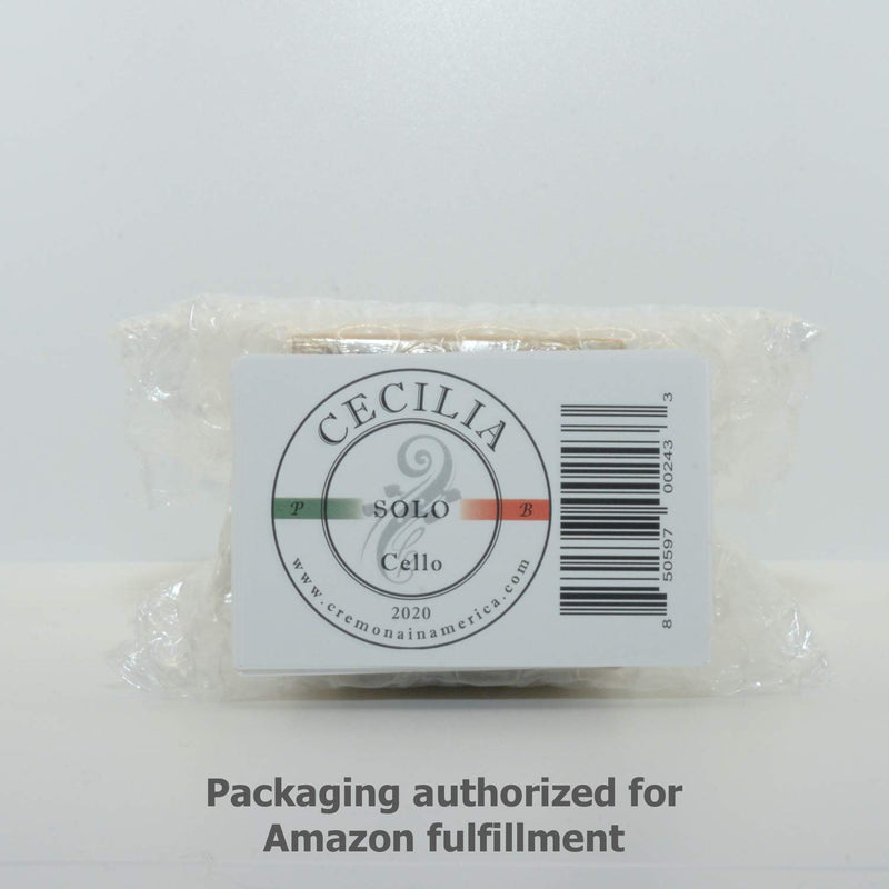 CECILIA ‘SOLO’ Rosin for Cello, Rosin Specially Formulated Cello Rosin for Cello Bows with Included Rosin Spreader (Full Cake)