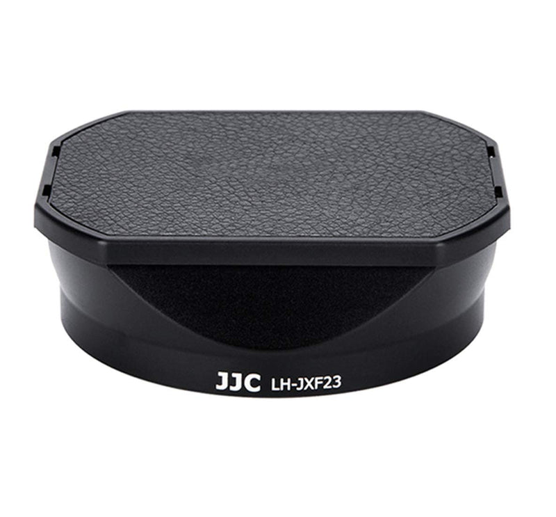 JJC LH-JXF23 Black Bayonet Metal Square Lens Hood for FUJINON XF 23mm F1.4 R XF 56mm F1.2 R XF 56mm F1.2 R APD, with Front Cap, Fuji 23mm F1.4 XF 56mm F1.2 Lens Hood, Replaces Fujifilm LH-XF23
