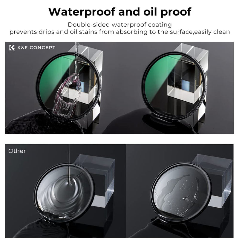 [AUSTRALIA] - 52mm Circular Polarizers Filter, K&F Concept Waterproof Circular Polarizing Filter with 24 Multi-Layer Coatings CPL Filter for 52mm Camera Lens 