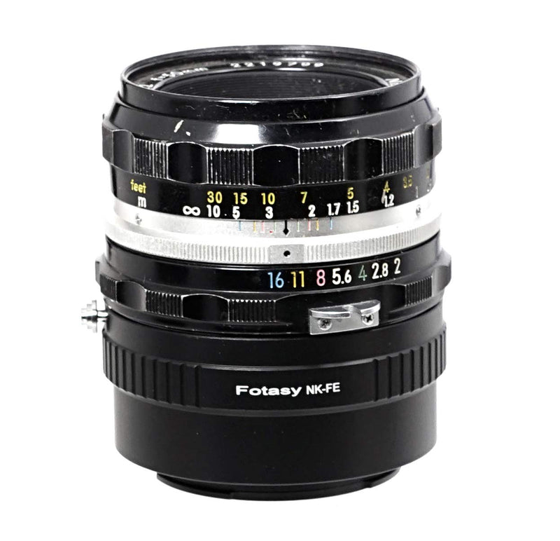 Fotasy Manual Nikon Lens to Sony E-Mount Adapter, Nikon F E Mount Adapter, Sony FE Nikon Adapter, fits Sony NEX-7 a3000 a3500 a5000 a5100 a6000 a6100 a6300 a6400 a6400 a6500 a6600 A7 A7R A7S I II III NK