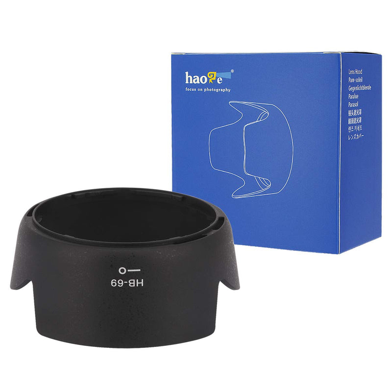 Haoge Bayonet Lens Hood for Nikon Nikkor AF-S 18-55mm f3.5-5.6G VR DX II Lens Replaces Nikon HB-69