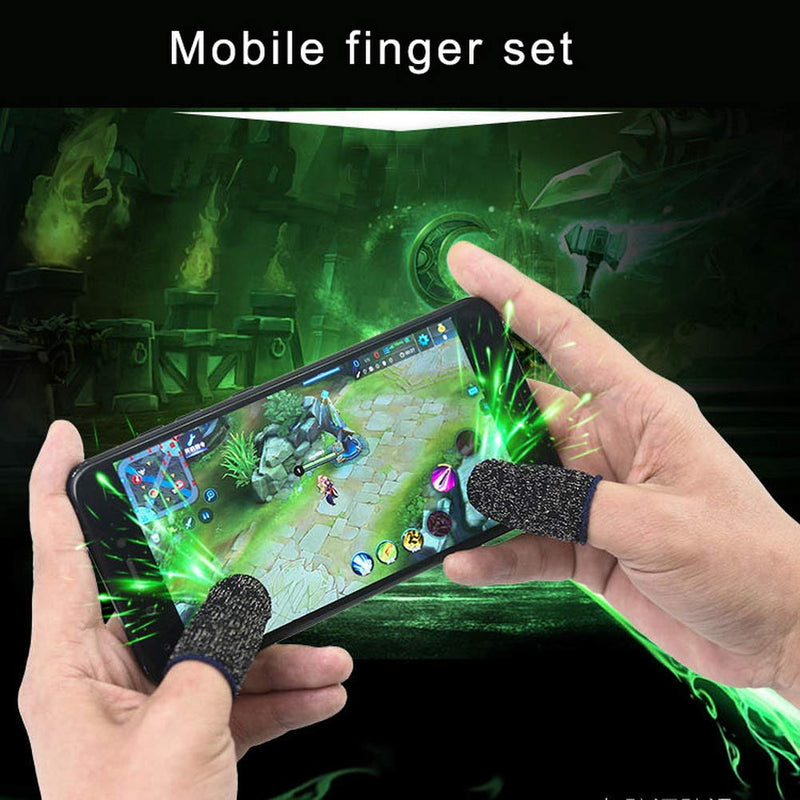 ZHIYE Touch Screen Finger Sleeve, Mobile Game Finger-Cot Cover Breathable Anti-Sweat Sensitive Shoot, Aim Keys for Rules of Survival/Knives 6 Pcs