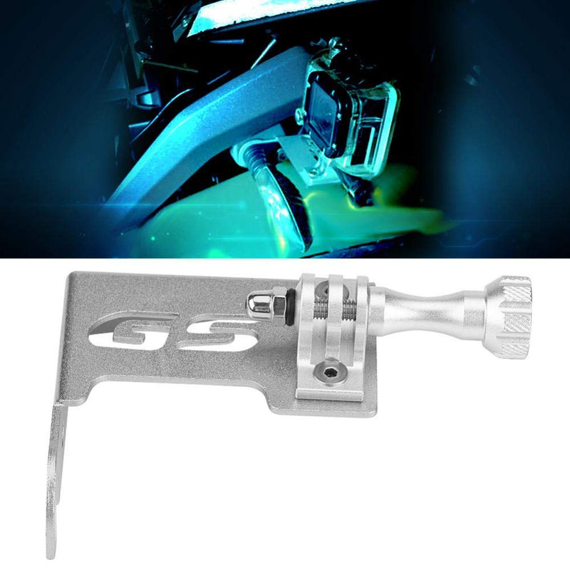 Motorcycle Front Left Camera Support Bracket Go Pro Side Camera Bracket Stand for R1200gs Lc R1200gs Lc Adv(Silver) Silver