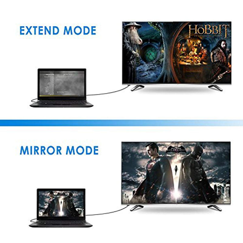 ONTEN VGA to HDMI, 1080P VGA to HDMI Adapter (Male to Female) for Computer, Desktop, Laptop, PC, Monitor, Projector, HDTV with Audio Cable and USB Cable (Black)