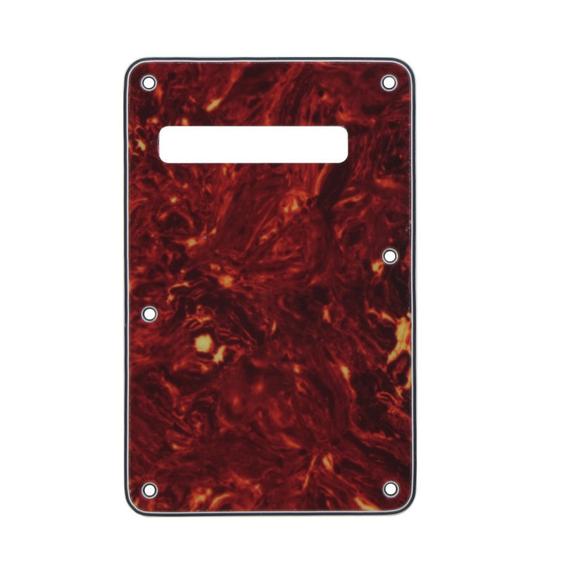 FLEOR HSH Strat Pickguard & Tremolo Cavity Cover Guitar Backplate w/Screws for American/Mexican Standard Strat Modern Style Guitar Replacement, 4Ply Red Tortoise Shell