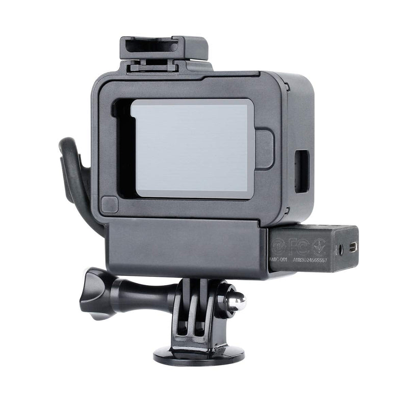 ULANZI V2 Multifunctional Vlogging Case w Cold Shoe Mount for Microphone LED Video Light,Wire Connectable Frame Housing Shell Mount Cage for Gopro Hero 7 6 5 Action Camera Video Vlog Creator Setup