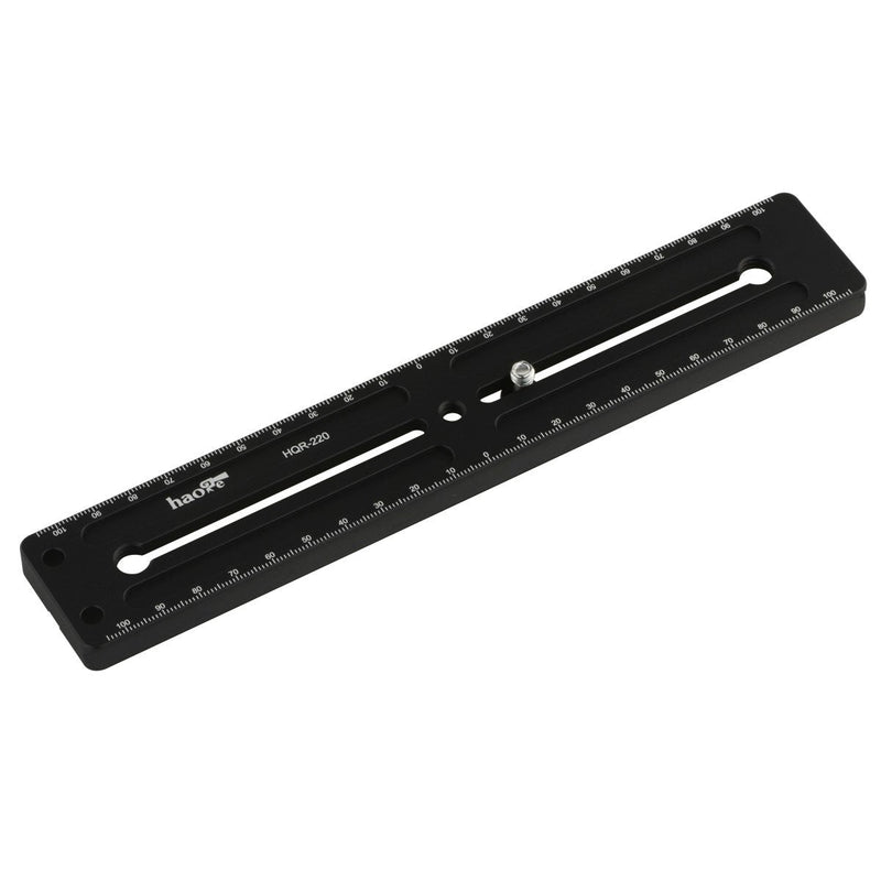 Haoge 220mm Multi-Purpose Long Quick Release Extender Rail Sliding Plate for Camera Tripod Ballhead Clamp fit Benro Arca Swiss Sunwayfoto