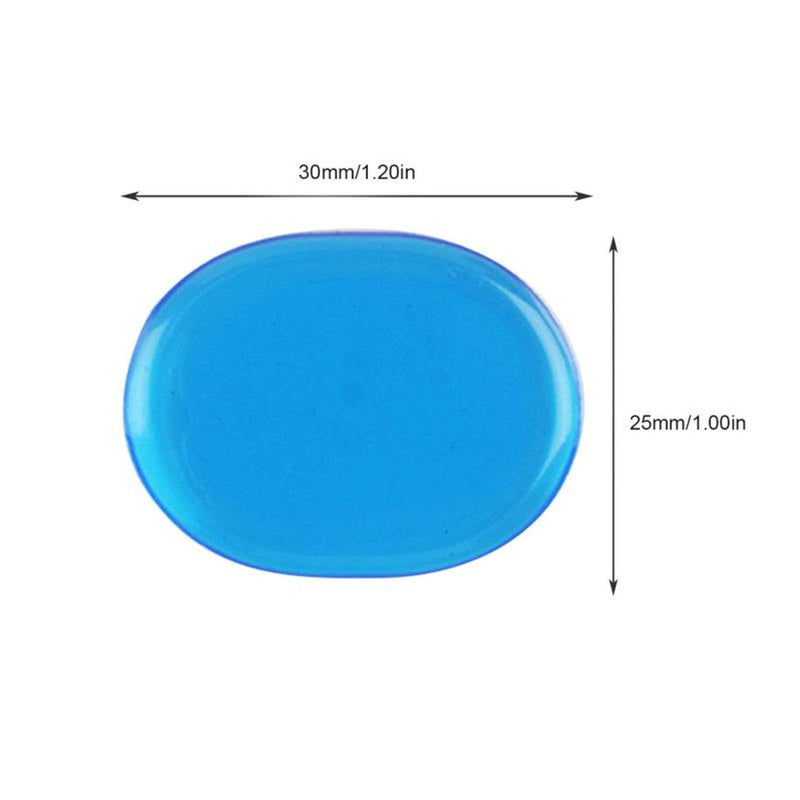 Drum Damper Gel Pads Transparent Blue Silicone Drums Silencer for Snare Drum Kit Set of 12