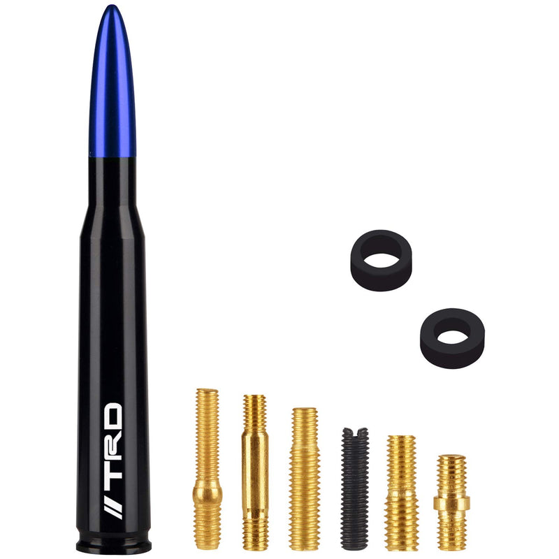 ONE250 Bullet Style Antenna for Toyota Tundra All Models - Will fit Any Tundra TRD Packages, XK30/XK40 ，XK50, Double Cab, CrewMax, SR5, 1794 Edition, TRD or TRD Pro (Blue) Blue