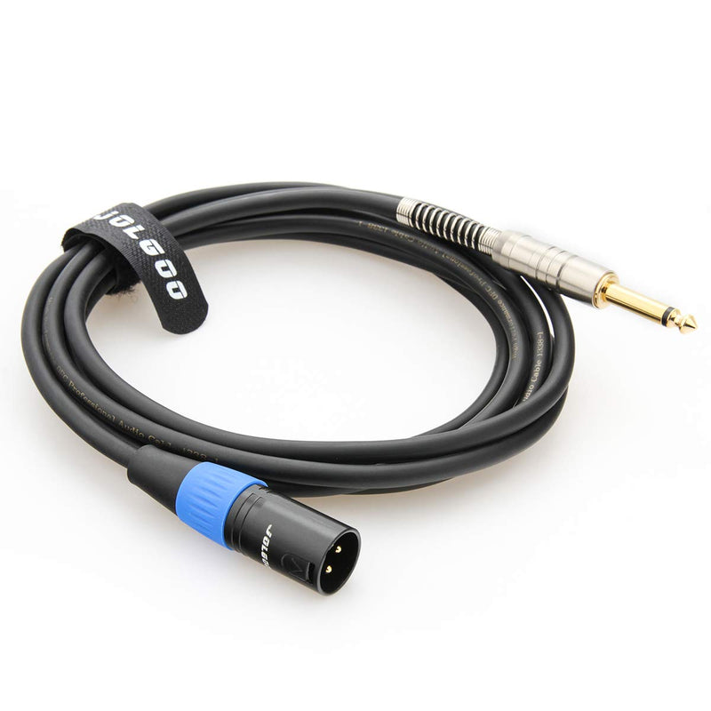 [AUSTRALIA] - 1/4 Inch TS Mono to XLR Male Cable, Unbalanced 6.35mm Mono Plug to 3-pin XLR Male, Quarter inch TS Male to XLR Male Microphone Cable, 10 Feet - JOLGOO 