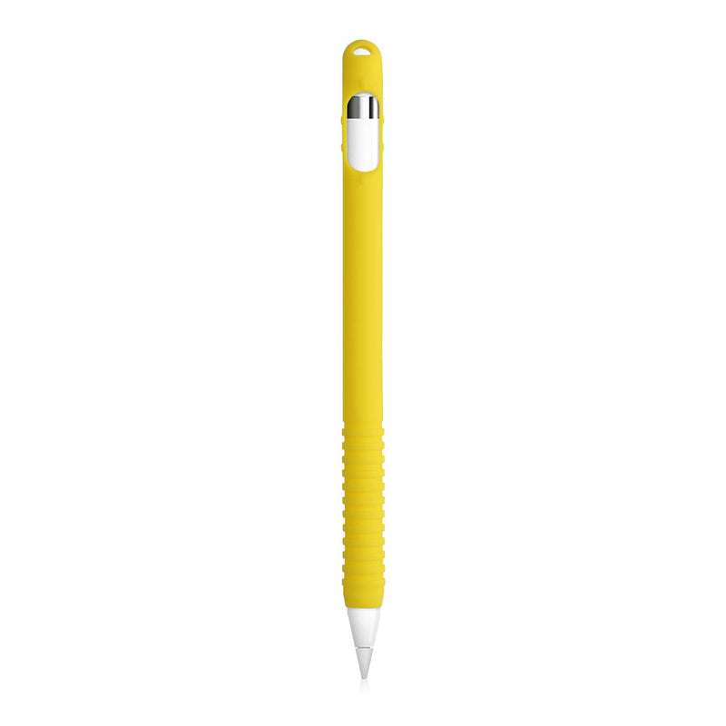 kwmobile Silicone Skin Compatible with Apple Pencil (1. Gen) - Skin Soft Flexible Sleeve Grip Protective Cover for Tablet Pen - Yellow