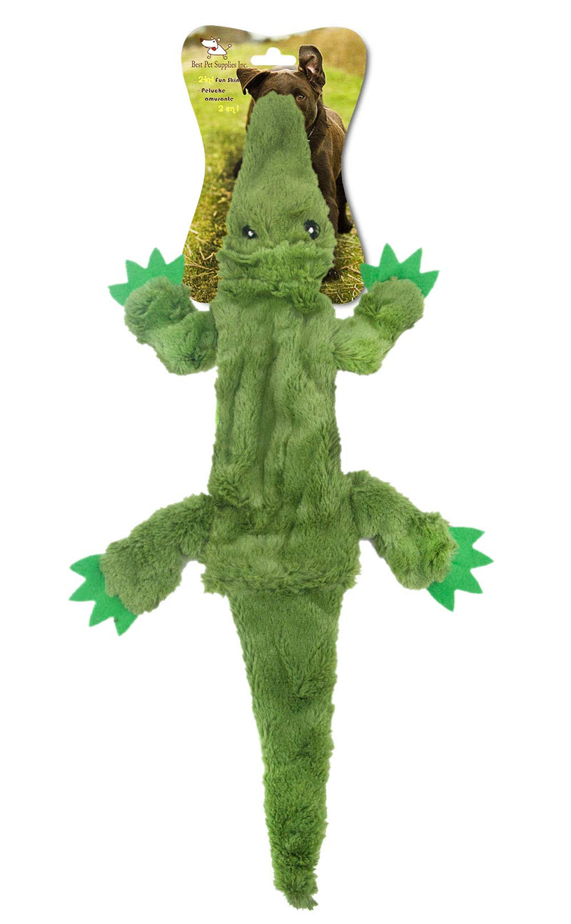 Best Pet Supplies Dog Squeaky Chew Toys Fun Skin,Plush,Log Large Alligator