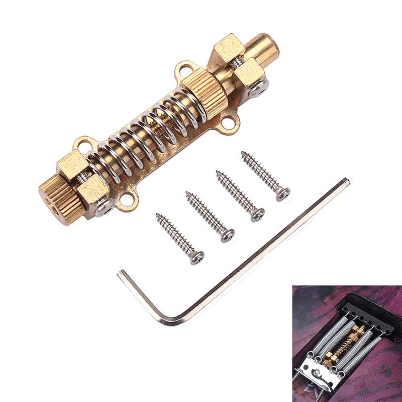 Guitar Tremolo Stabilizer, Guitars Bridge Stopper Kit, Tremolo Bridge System Spring Stabilizer Arming Adjuster for Electric Guitars Gold