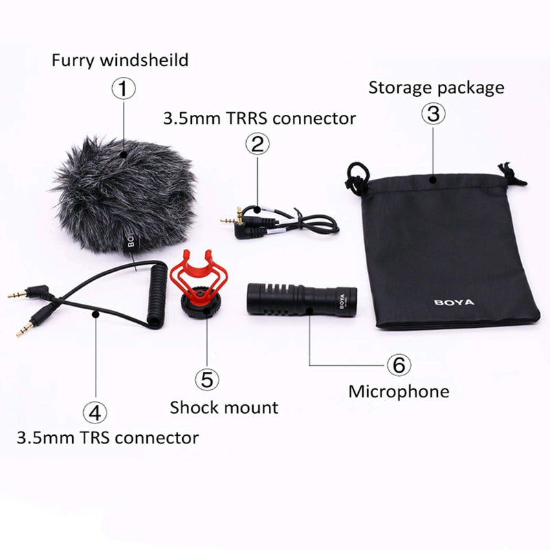 BOYA by-MM1 Universal Cardioid Recording Microphone | Wroks with iPhone, Android Smartphone, DSLR Cameras, camcorders, PCs and Mac