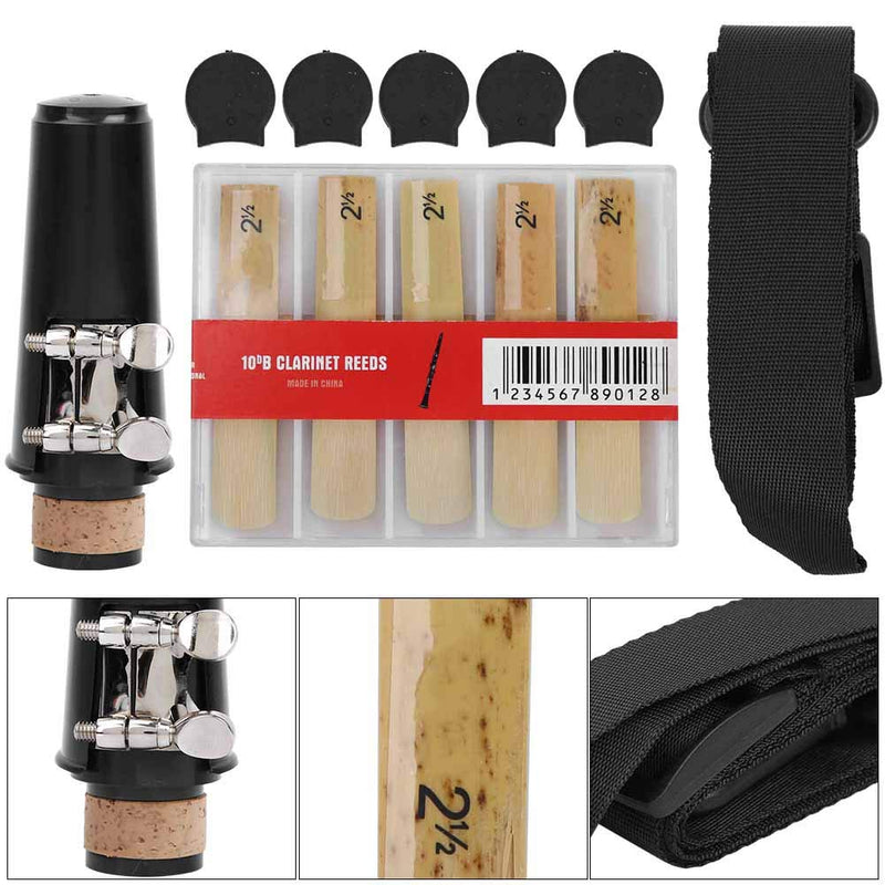 Bicaquu Clarinet Accessories Set, Mouthpiece & Neck Strap & Clarinet Reed & Thumb Pad