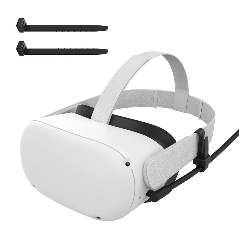 AMVR VR Accessories Silicone Cable Storage Straps for Oculus Quest/Quest 2/Rift/Rift S/Valve Index/HTC Vive/Vive Pro/HP Reverb G2/PSVR Link Cable (2pcs)